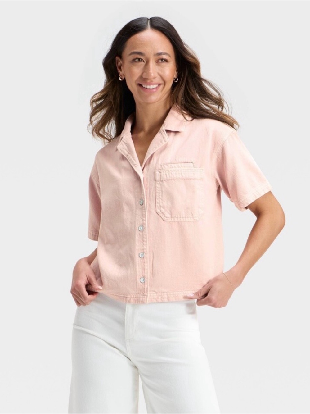 Universal Thread Pink Button-Up Shirt